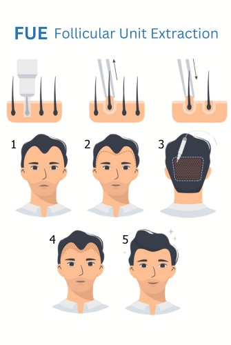female hair transplant FUE technique for natural results